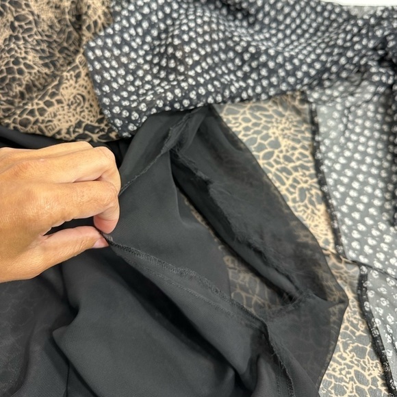 Free people patch work chiffon a line maxi dress size 0 - Picture 9 of 10